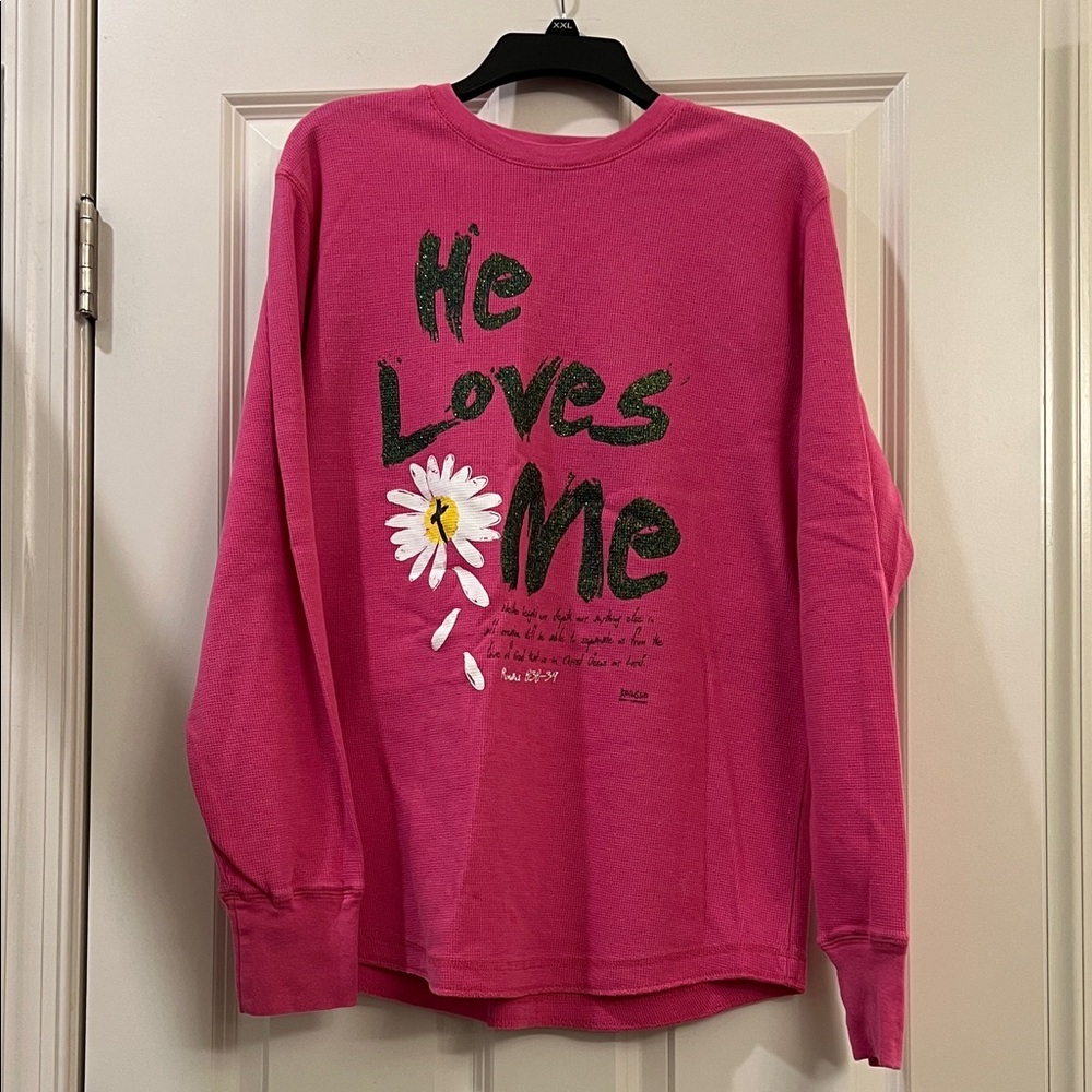Kerusso Pink Long Sleeve Graphic Tee